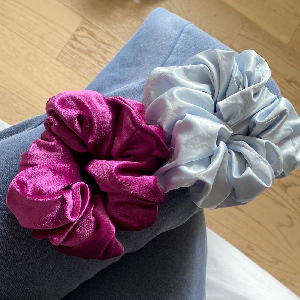Velvet & Satin Scrunchie Set - Picture 2 of 2